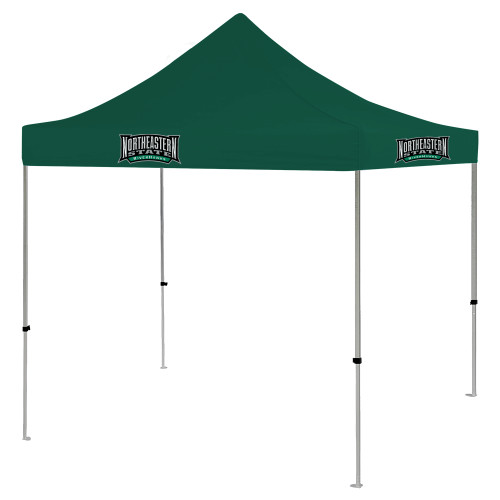  9 ft x 9 ft Dark Green Tent - Tent Logo