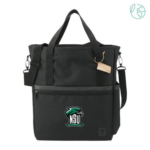  Tranzip Black Recycled Computer Tote - Primary Mark