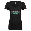 Thumbnail image for  Next Level Womens Black Ideal V Tee