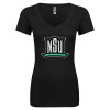Thumbnail image for  Next Level Womens Black Ideal V Tee
