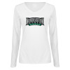 Thumbnail image for  Womens White Long Sleeve V Neck Tee