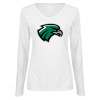 Thumbnail image for  Womens White Long Sleeve V Neck Tee