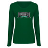 Thumbnail image for  Womens Dark Green Long Sleeve V Neck Tee 
