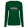Thumbnail image for  Womens Dark Green Long Sleeve V Neck Tee 