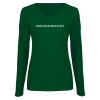 Thumbnail image for  Womens Dark Green Long Sleeve V Neck Tee 