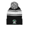 Thumbnail image for  Black/White Two Tone Knit Pom Beanie w/Cuff