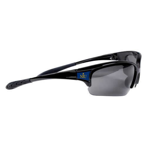  Mens Black Sporty Sunglasses - NIU Logo Vertical