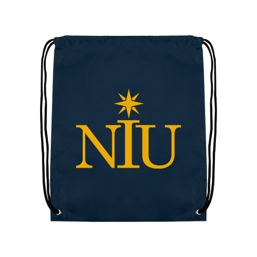  Navy Drawstring Backpack - NIU Icon