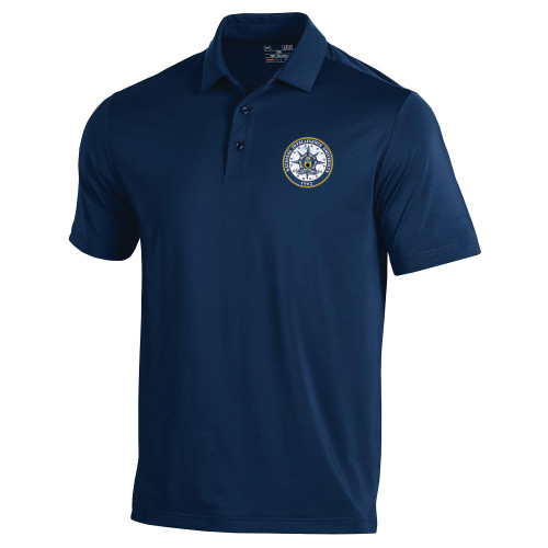  Under Armour Navy T2 Performance Polo - NIU Seal