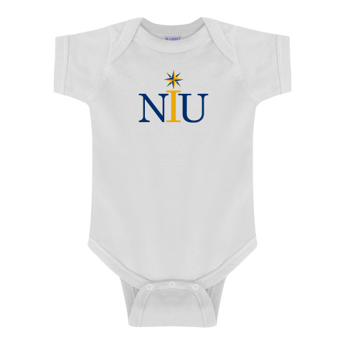  White Infant Onesie - NIU Icon