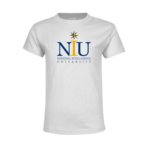  Youth White T Shirt - NIU Logo Vertical