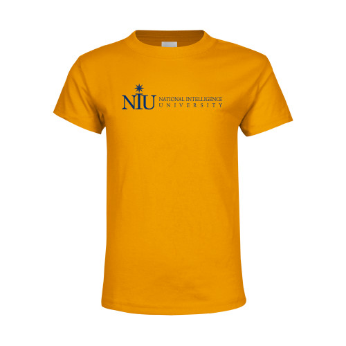  Youth Gold T-Shirt - NIU Logo Horizontal