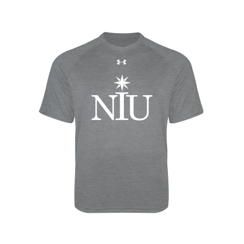  Under Armour Youth Grey Tech Tee - NIU Icon