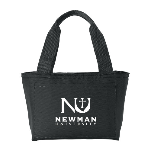  Insulated Black Lunch Tote - Newman University Stacked