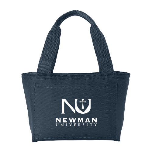  Insulated Navy Lunch Tote - Newman University Stacked