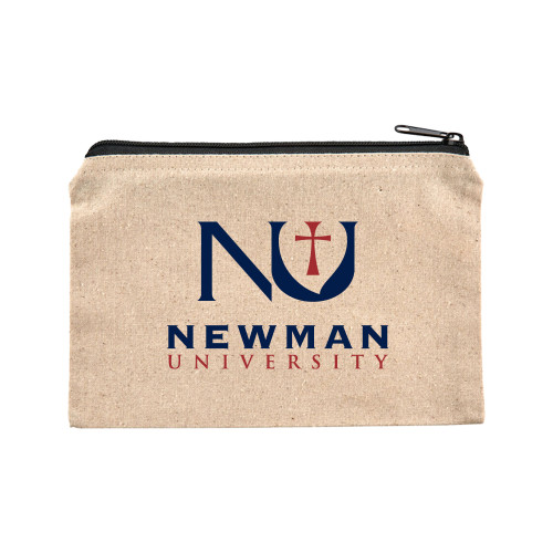  8oz. Natural Cotton Travel Pouch - Newman University Stacked