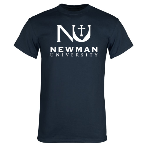  Navy T Shirt - Newman University Stacked