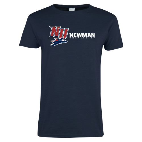  Womens Short Sleeve Navy Tee - NU Jet and Newman Hybrid Mark Horizontal