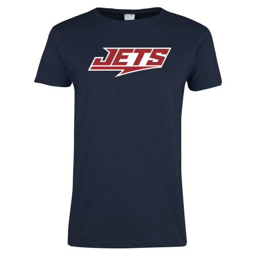  Womens Short Sleeve Navy Tee - Jets Wordmark