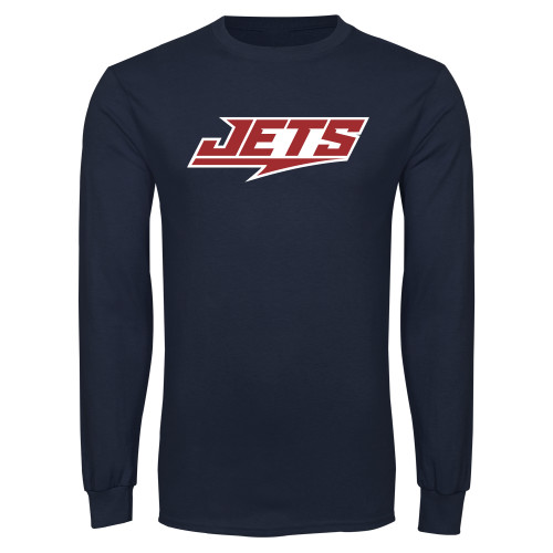  Navy Long Sleeve T-Shirt - Jets Wordmark