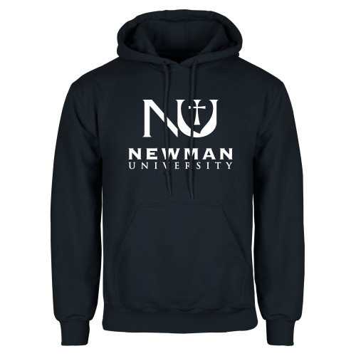  Navy Fleece Hoodie - Newman University Stacked