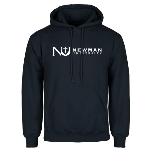  Navy Fleece Hoodie - Newman University Horizontal