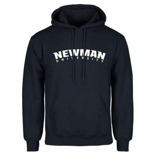  Navy Fleece Hoodie - Newman University Wordmark Arched