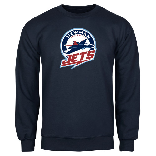  Navy Fleece Crew - Newman University Jets Full Primary Mark