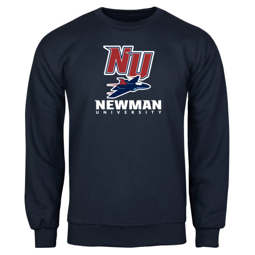  Navy Fleece Crew - NU Jet and Newman Hybrid Mark Vertical