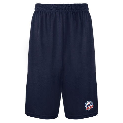  Navy Performance Classic 9 Inch Short - Newman University Jets Full Primary Mark