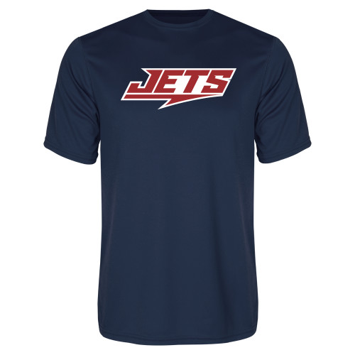  Navy Performance Tee - Jets Wordmark