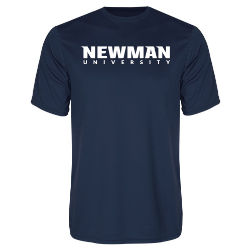  Navy Performance Tee - Newman University Wordmark