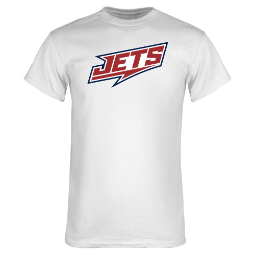  White T Shirt - Jets Wordmark Slanted