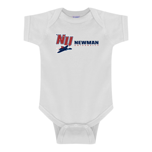 White Infant Onesie - NU Jet and Newman Hybrid Mark Horizontal