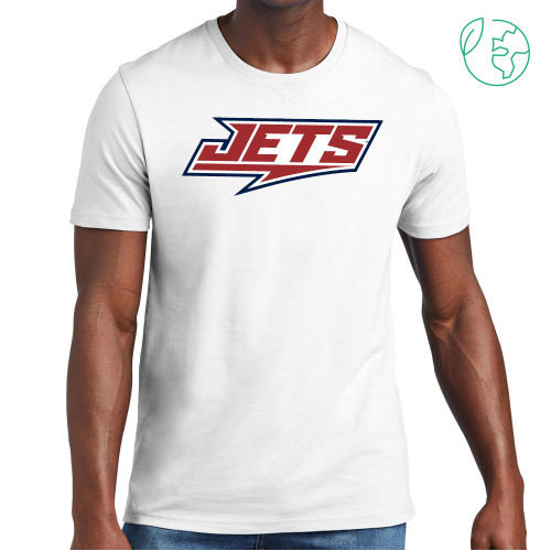  Allmade White Organic Cotton Tee - Jets Wordmark