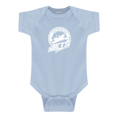  Light Blue Infant Onesie - Newman University Jets Full Primary Mark