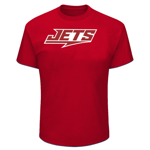 Tall Red T Shirt - Jets Wordmark
