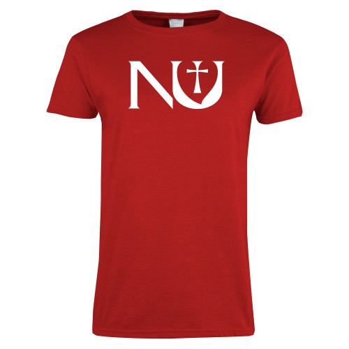  Womens Short Sleeve Red Tee - NU Stand Alone