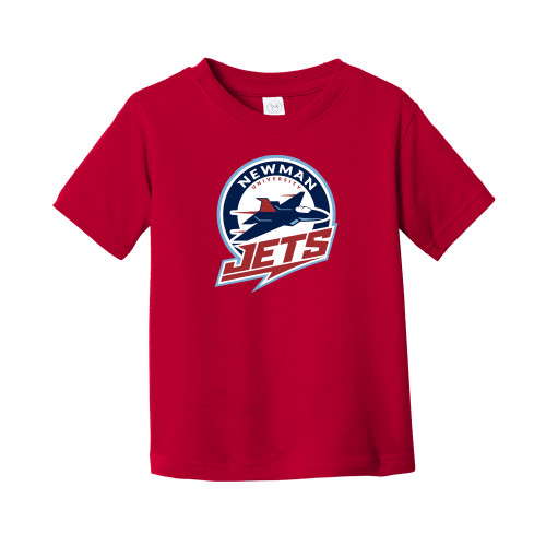  Toddler Red T Shirt - Newman University Jets Full Primary Mark