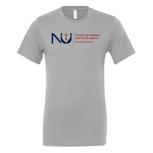  Bella + Canvas Ash Grey Jersey Cotton T Shirt - NU School of Nursing Anesthesia