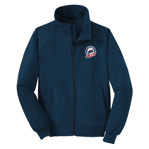  Navy Charger Jacket - Newman University Jets Full Primary Mark EMB