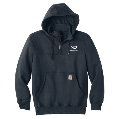  Carhartt Navy Rain Defender Paxton Hooded Zip Sweatshirt - Newman University Stacked