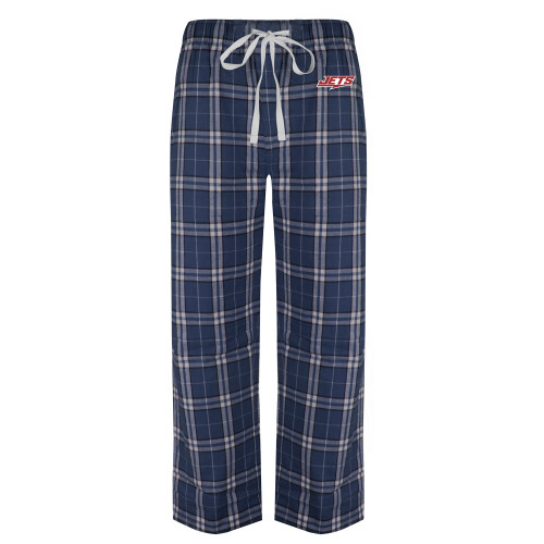  Navy/White Flannel Pajama Pant - Jets Wordmark EMB