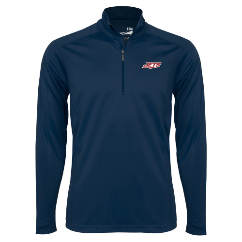  Syntrel Navy Interlock 1/4 Zip - Jets Wordmark EMB