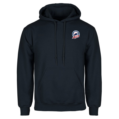  Navy Fleece Hoodie - Newman University Jets Full Primary Mark EMB