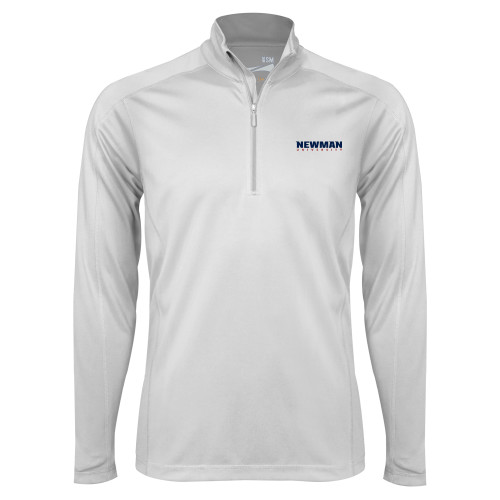  Syntrel White Interlock 1/4 Zip - Newman University Wordmark EMB