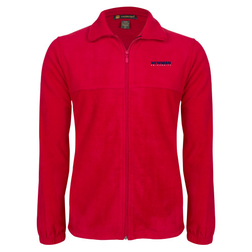  Red Fleece Full Zip Jacket - Newman University Wordmark EMB
