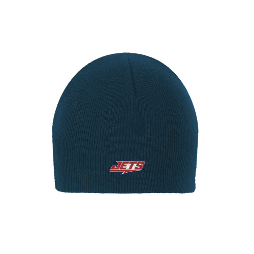  Navy Knit Beanie - Jets Wordmark EMB