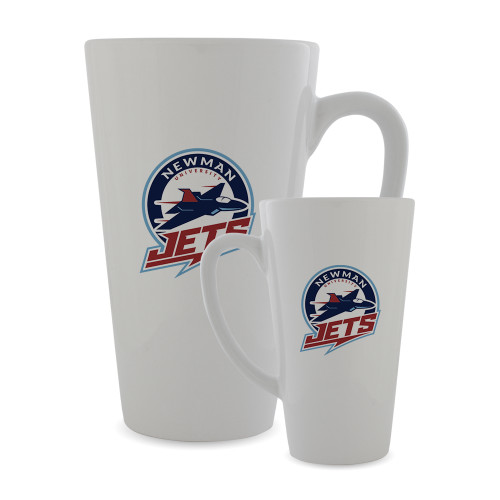  Full Color Latte Mug 17oz - Newman University Jets Full Primary Mark