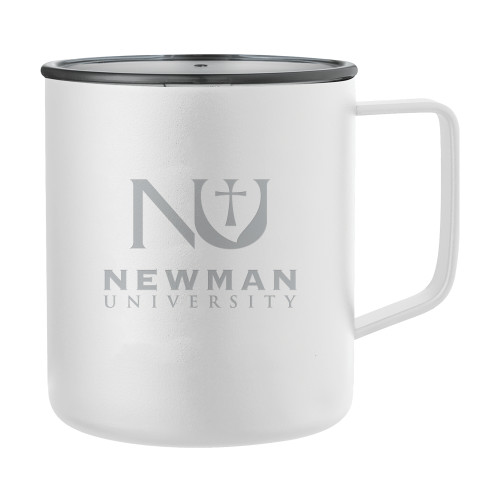  Rover Camp Vacuum Insulated White Mug 14oz - Newman University Stacked Engraved